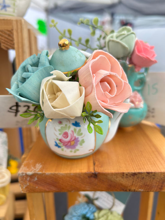 Teal teapot