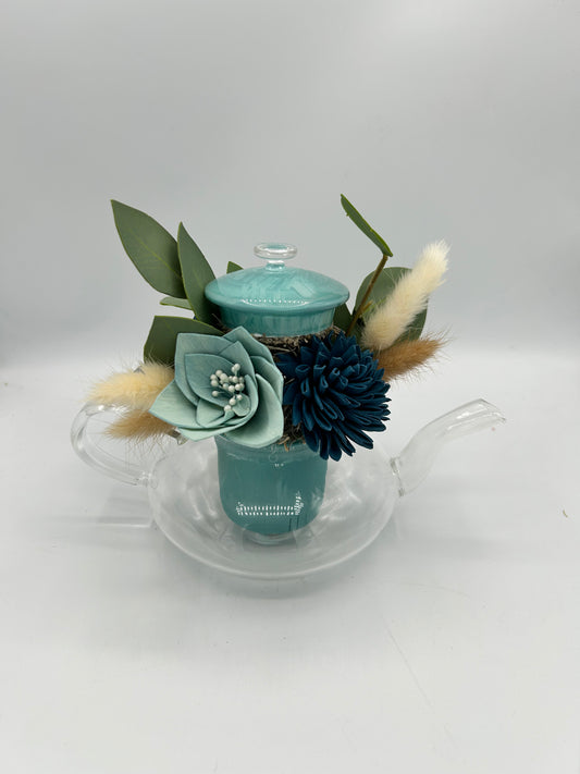 Aqua Glass Teapot