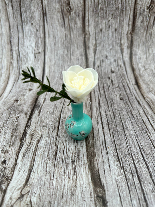 Tiny Aqua Vase